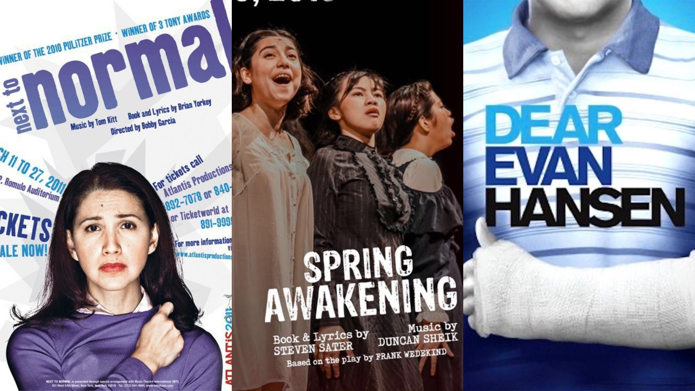 Next to Normal, Spring Awakening, Dear Evan Hansen