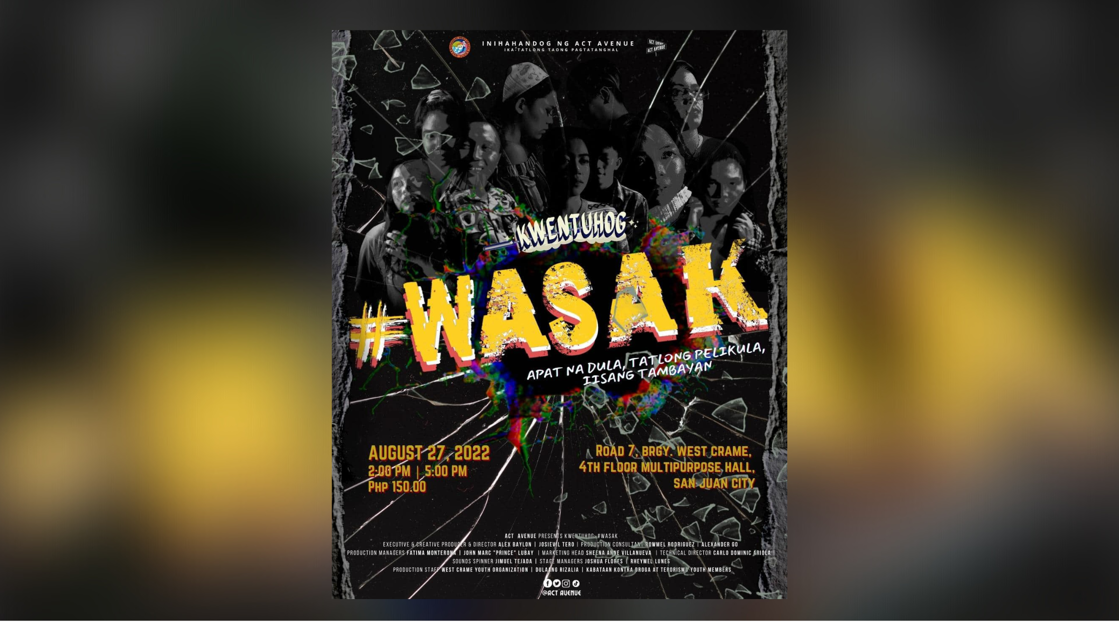 #Kwentuhog: Wasak Production of 4 Plays to be Staged